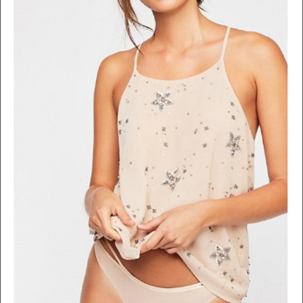 Free People Star Embellished Top